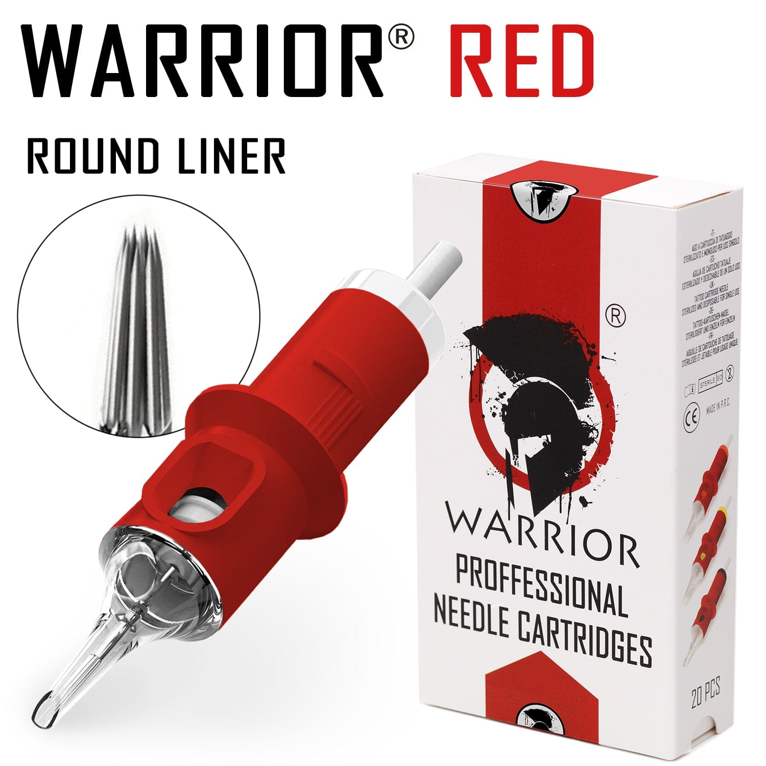 Cartucce Per Tatuaggio Round Liner Warrior Red 